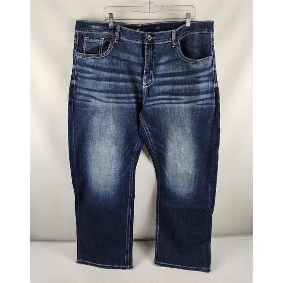 BKE Jeans Men 42x30 Blue Seth Straight Leg Denim NWT - Picture 1 of 13
